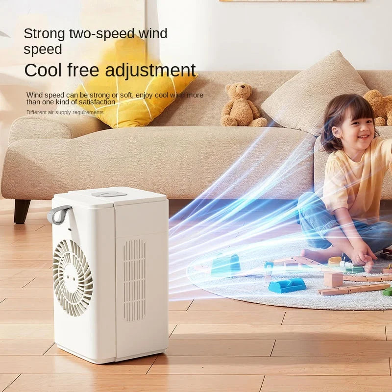 Mini USB Desktop Fan & Air Cooler — 3000mAh Rechargeable, 370ml Water Tank