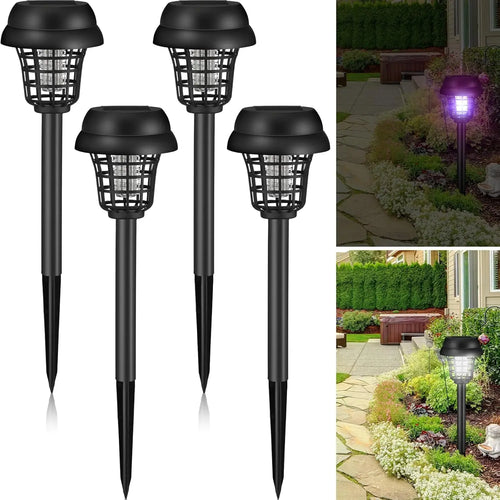 JOYINLED Solar Bug Zapper — 4-Pack Waterproof Outdoor Mosquito Killer for Garden & Patio