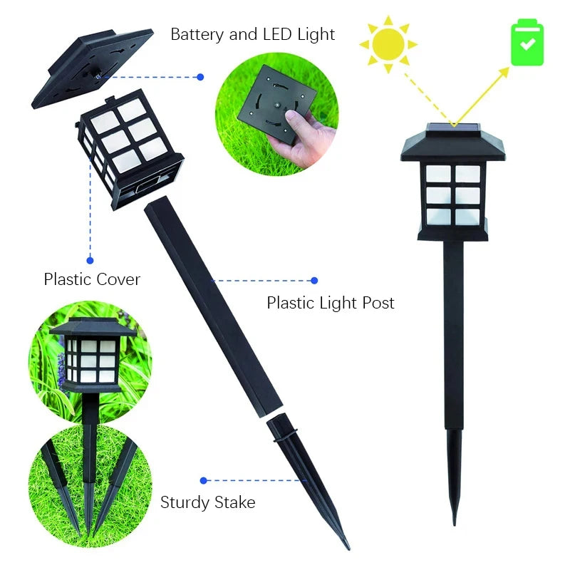 Solar Pathway Garden Lights — 8-Pack Waterproof LED Landscape Lights for Yard & Driveway