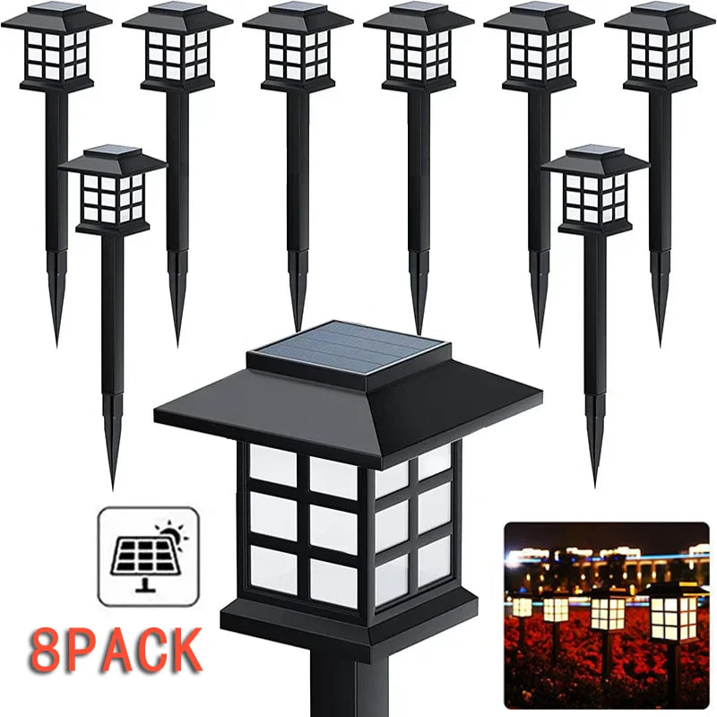 Solar Pathway Garden Lights — 8-Pack Waterproof LED Landscape Lights for Yard & Driveway